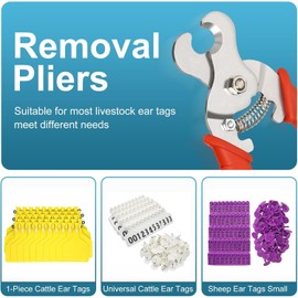 Stainless Steel Ear Tag Removing Tool for Cattle Sheep Goat Pig Ear Tag Remover Applicators Pliers by Live stocktool