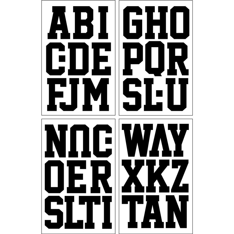 S.E.I. 3-Inch Iron-on T-Shirt Letters, Sport Letter Polyvinyl Heat Transfers,