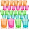 DecorRack 2 Oz Neon Shot Glasses, Plastic Shot Cup, Disposable