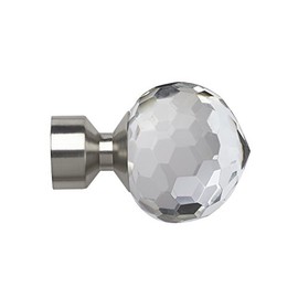 Speedy Poles Apart 28mm Bella Curtain Pole Finials, Satin Silver, 2 Pack