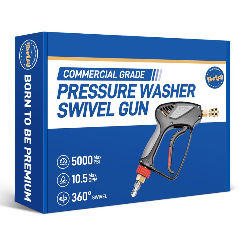 TOOLCY Pressure Washer Short Gun, Commercial 5000 PSI / 10.5