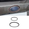 car-attention Carbon Fiber Front Rear Emblem Badge Logo Trim 2PCS