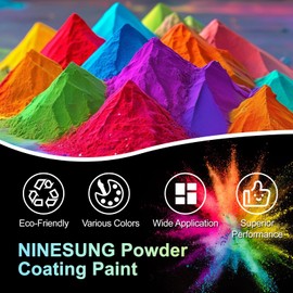 ninesung Powder Coating Paint, 3 Colors Powder Coat Perfect for Metal Surfaces | Car Paint | Building | Powder Paint for Steel Structures, Factories, Playgrounds, Gardens (3 Colors)