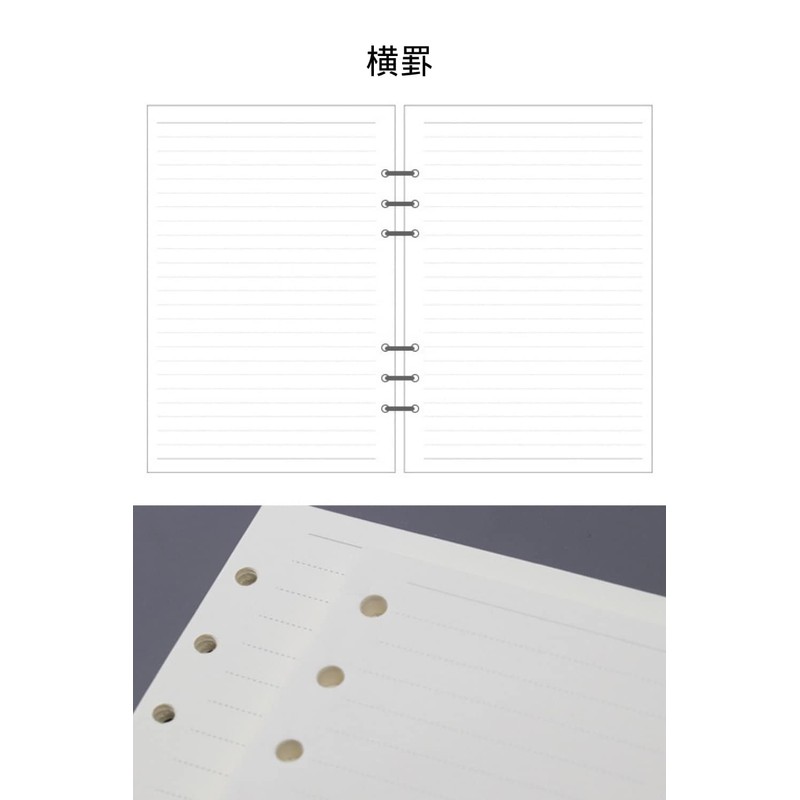 YINKE Notebook Refill, Loose Leaf Diary, Horizontal Rule, A7 Refill,
