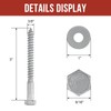 HROMIGRY 3/8" x 3" Lag Bolts (50 Pcs) Lag Screws