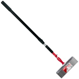 LEVEL5 12" Flex Stainless Steel Offset Taping Knife, Skimming Blade Handle Universal Adapter, 38.5"- 63" Extendable Skimming Blade Handle| 5-832