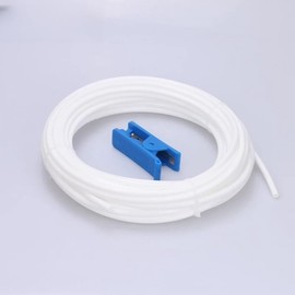 1/4 inch Tube Float Valve Kit for RO Water Reverse Osmosis System. Refrigerator Water Line Kit 1/4"O.D,30 FT Water Tubing(2 float ball valve 16connectors and 1/4" Water tubing) White