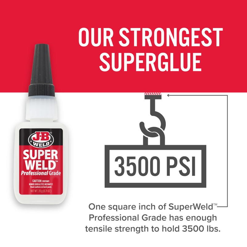 J-B Weld Superglue 20g 2 Pack - SuperWeld Professional Grade