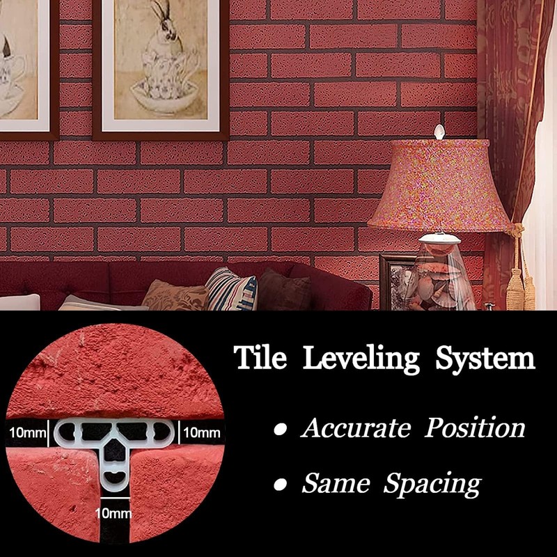 100 Pcs Tile Spacers, 10mm T-Shape Floor Tile, Removable Tiles
