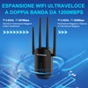 WONLINK Ripetitore WiFi 1200Mbps Doppia Banda, Amplificatore Segnale WiFi con
