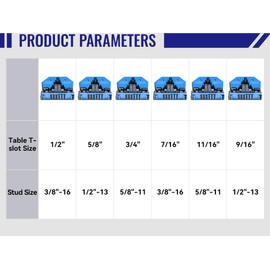 HFS (R) Hold Down Clamp Clamping Set Kit for Bridgeport Mill (1/2'' Slot 3/8'' Stud) - Durable Tool Steel, Easy Installation, Wide Application