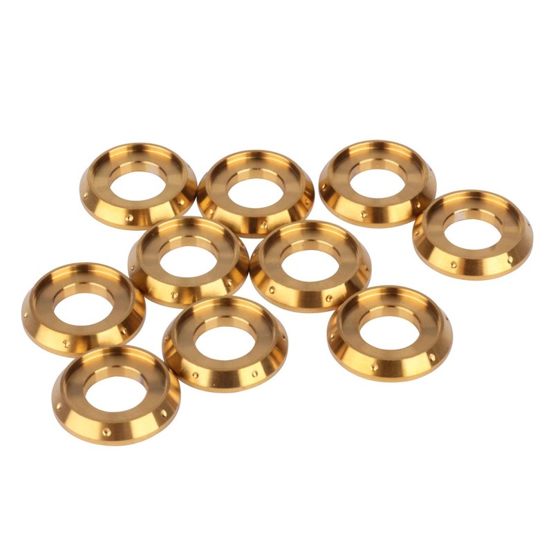 UHDFBDHF 10Pcs Titanium Flange Washer M5 M6 M8 M10 Spacer