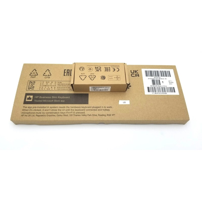 HP NEW OEM HP SLIM WIRELESS BLACK KEYBOARD AND MOUSE