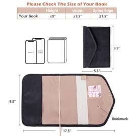 APLUFINE Adjustable Book Covers with Magnet Flap, Fabric Dust Jacket for Soft Cover Books, Hardcover Books, Paperback Book Protector for Book Lovers, Reusable Book Pouch, Book Sleeve