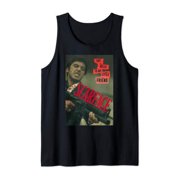 Scarface Say Hello To My Little Friend Photo Tank Top