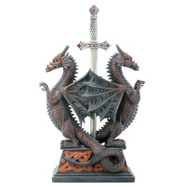 YTC Dbl Dragon Letter Opener - Collectible Figurine Office Decoration