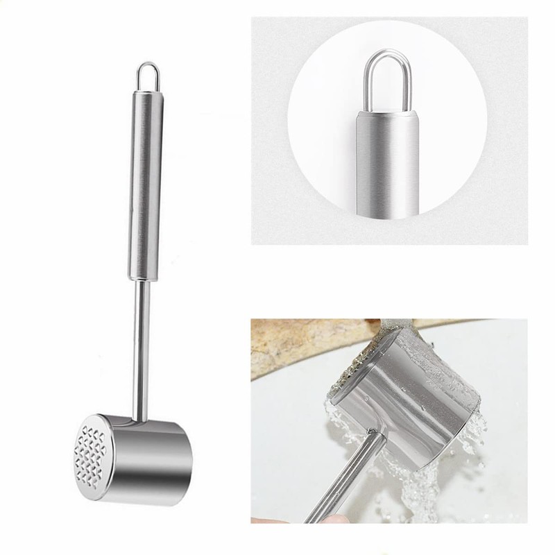 Beetoo Meat Tenderizer Hammer, Heavy Duty Meat Tenderizer, Dual-sided Meat,