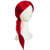 ESUNO 25Inch Red Braided Wig Cowgirl Wigs Red Cowboy Wig
