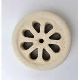Matera Stone Round Air Vent Grille for 100mm Diameter Pipe External and Internal Use Handmade Product F004-10