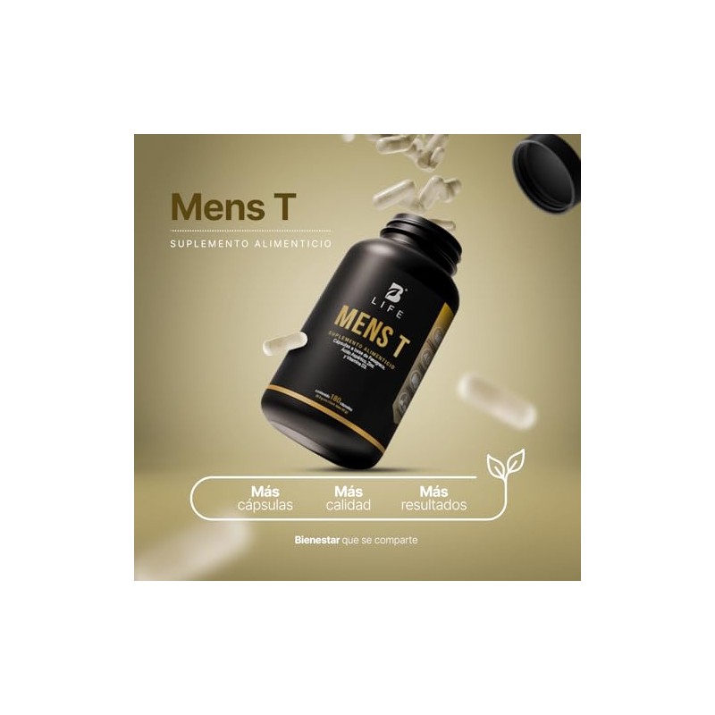 B Life Mens T Vitaminas Para Hombre de 180 cápsulas