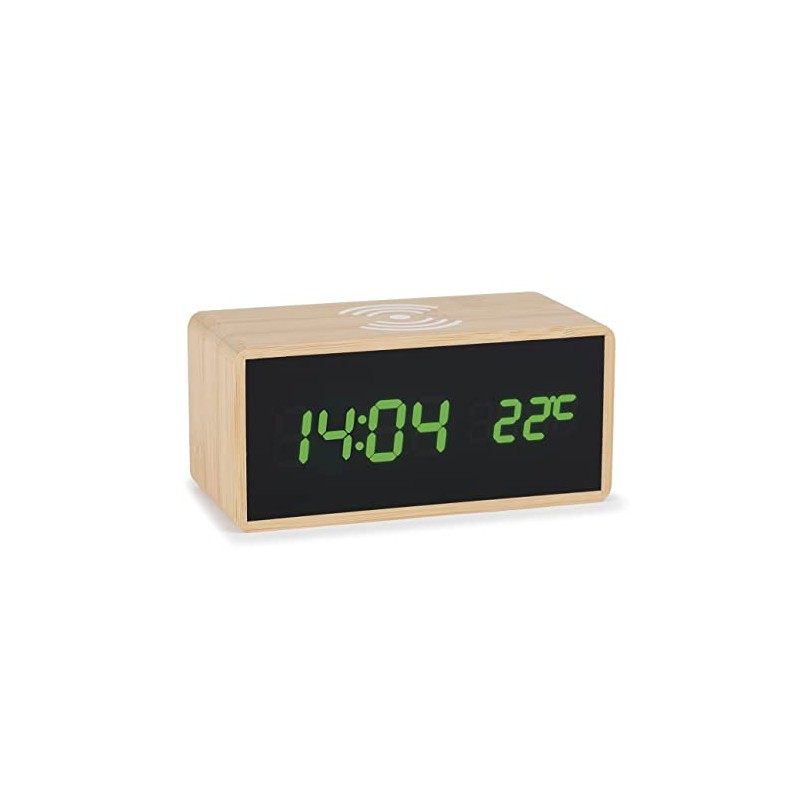 Atlanta 2602 Digital Alarm Clock LED Display with Wireless Charging
