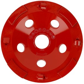 PRODIAMANT PKDS Diamond Cup Wheel 125mm x 22.2mm 4 PCDs with Support Segment for Coatings Paints Glue and Plaster