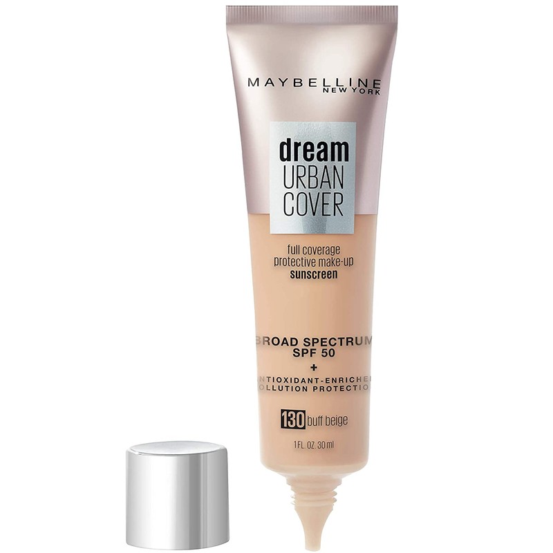 Maybelline Dream Urban Cover Flawless Coverage Foundation Makeup, SPF 50,