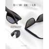 KALIYADI Classic Rectangular Sunglasses for Men and Women Polarized Sunglasses