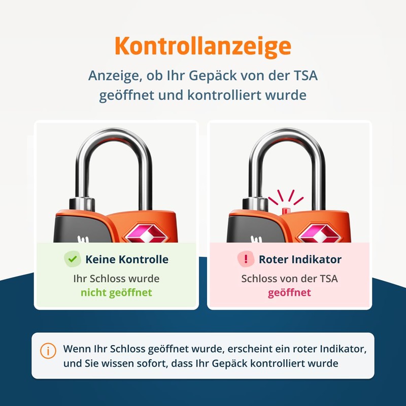 TSA Locks with Opening Alarm Indicator | TSA Suitcase Lock