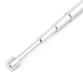 sourcingmap 4 Section Telescopic Antenna, 190-600mm TV Radio Telescoping Antenna Aerial Stereo Receiver, Stainless Steel Replacement for RC Controller FM AM Portable Radio, 1pcs Silver