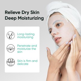 GUOYAOLIFU 6PCS Nourishing Milk Face Mask – Hydrating and Moisturizing Skincare Replenish and Restore Dry Skin Skin Care for Women Girl Men