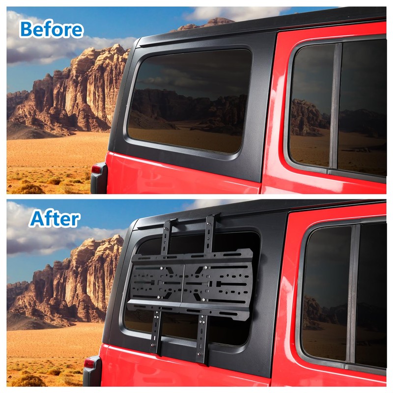 Rear Window Storage Molle Panel Kit for Jeep Wrangler JL