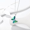 Aurora Tears Butterfly Heart Necklace Women 925 Sterling Silver Animal