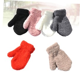 PACKOVE 6Pairs Winter Knitted Gloves Full Cover Hand Protection Mittens for Stylish Cold Weather Accessory Durable Practical for Daily Activities