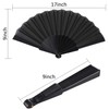4 Pieces Handheld Folding Fan Chinese Fan Oriental Cloth Fabric