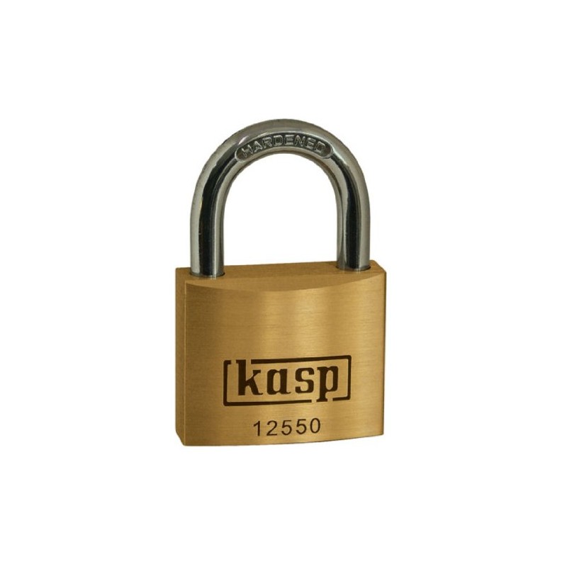 Kasp K12550A1 Premium Brass Padlock Keyed Alike 50 Mm, Gold/Silver