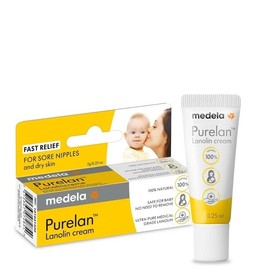 Medela PureLan Lanolin Cream Protective Soothing Nipple Cream from 100% Pure Lanolin, 7gr