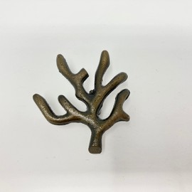 Coral Tree Branch Knob Drawer Pull, Cabinet Dresser (Antique Bronze)