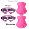 LJDJ Motorcycle Goggles,2 Pack Dirt Bike ATV Motocross Riding Hiking
