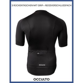 Occulto Men's Road Bike Jersey (Model: Milano), Green, S