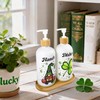 2Pcs St. Patrick's Day Soap Dispenser Lucky Shamrock Clover Gnome