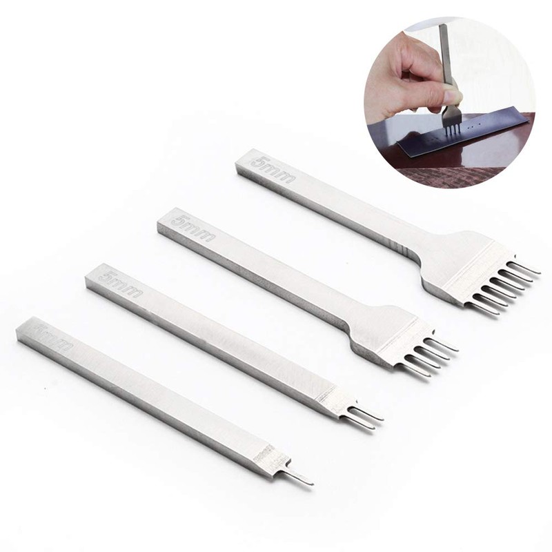 DIY Leather Hole Punch Kits with High-Speed Steel Leather Chisel