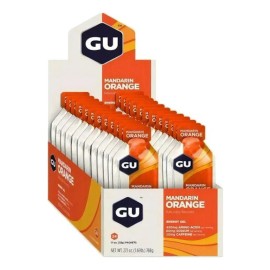 Caja De 24 Geles Gu Mandarin Orange Gel Energético Naranja Sabor Mandarina Naranja