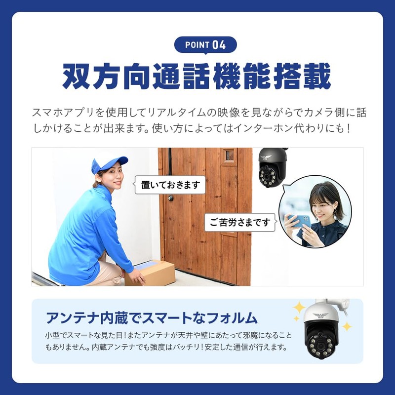 WTW WTW-EGDRY388GWX Tsukamoto Radio, Mite-chan 5 Plus, White Security Camera,