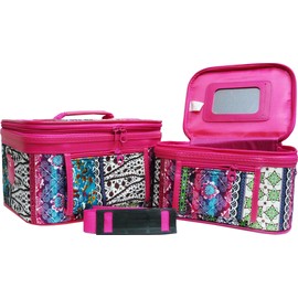 Women's Print Cosmetic Case (2-piece set) (Boho)