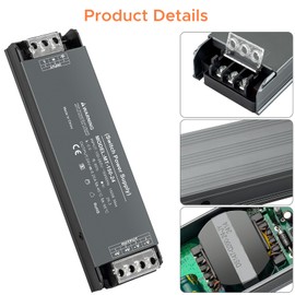 Karyoosi 24V 150W LED Driver, LED Power Supply 6.25A, Transformer AC 120V to DC 24V, for Home Lighting, LED Lamps