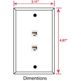 Art Plates - Two Port RJ45 Ethernet decorative printed keystone style wall plate. Works with Cat5 through Cat8 cables. Female to Female Connections. - River Between Mountains
