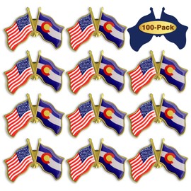 6/ Pack-American State Colorado Flag Lapel Pins Bulk -1.5” United States America US USA CO Badge For Men Women Patriotic Souvenir