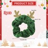 Totelux Christmas Deer Antler Hair Ties Velvet Scrunchies Elastics Hair
