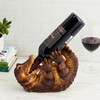 TRUE Amazing Alligator Polyresin Wine Stand Bottle Holder, Brown, Holds